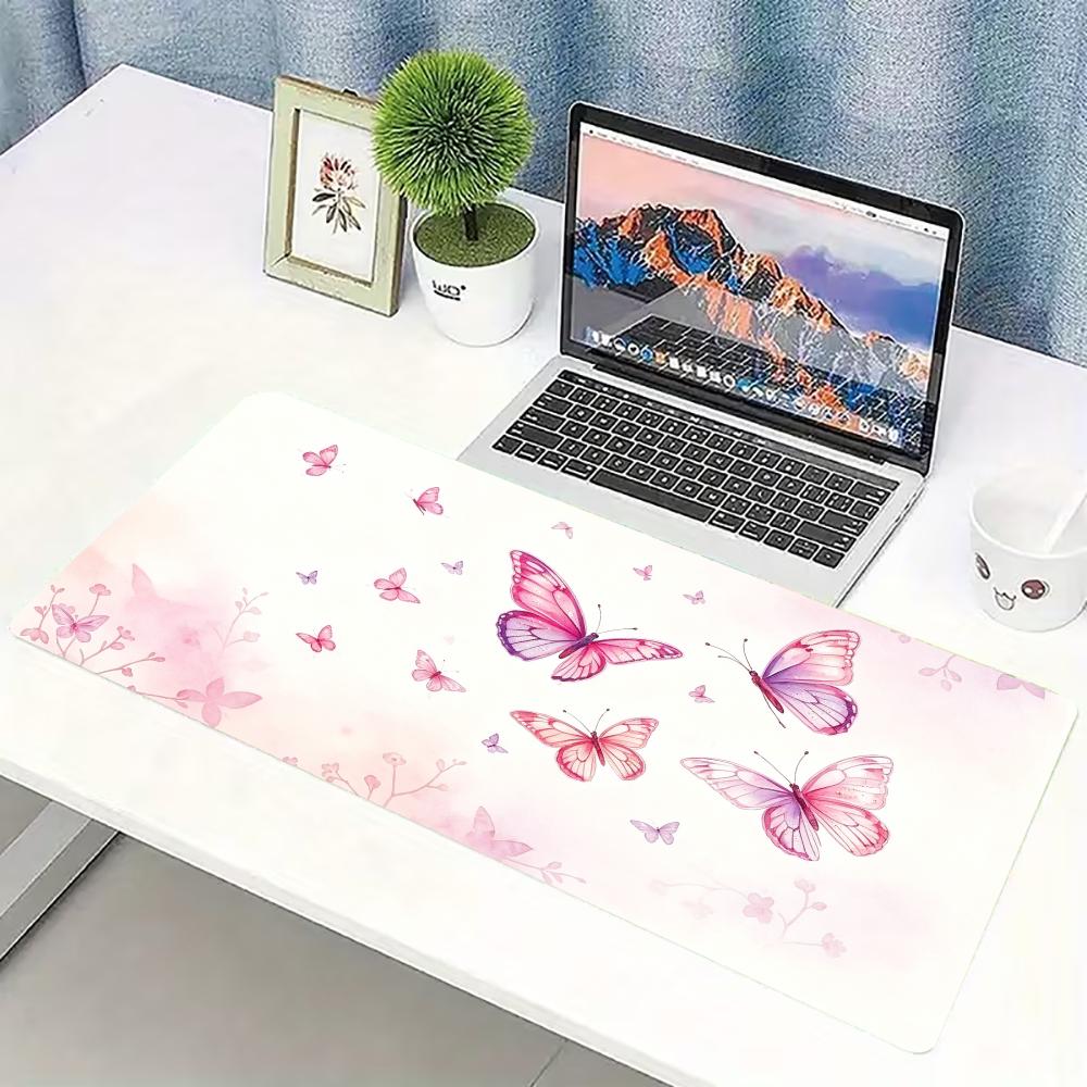Desk Setup Laptop And Pc - Alfombrilla de Ratón Grande para Juegos