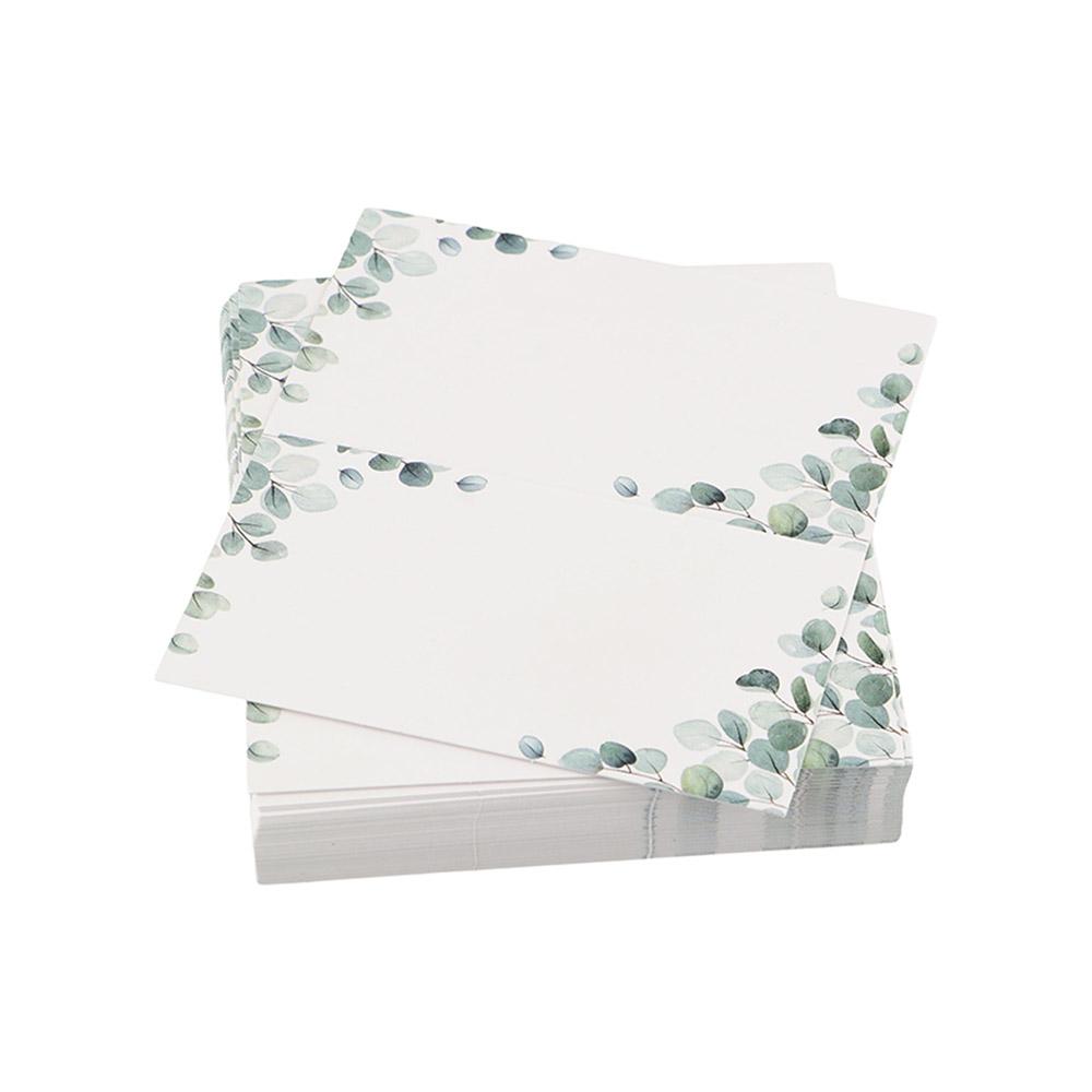 Desk Setup Green - 50 Uds. Tarjetas de lugar de