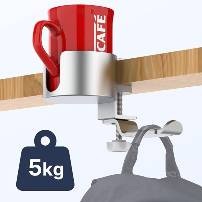 Desk Setup Headphones - 360 ° Soporte Giratorio para Tazas
