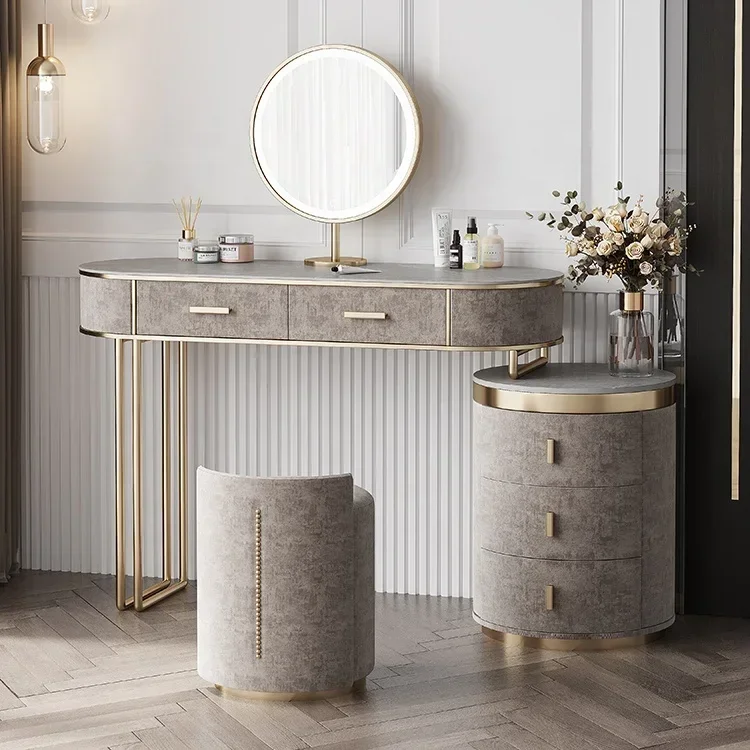 Desk Vanity Setup - Juego de dormitorio, muebles europeos de
