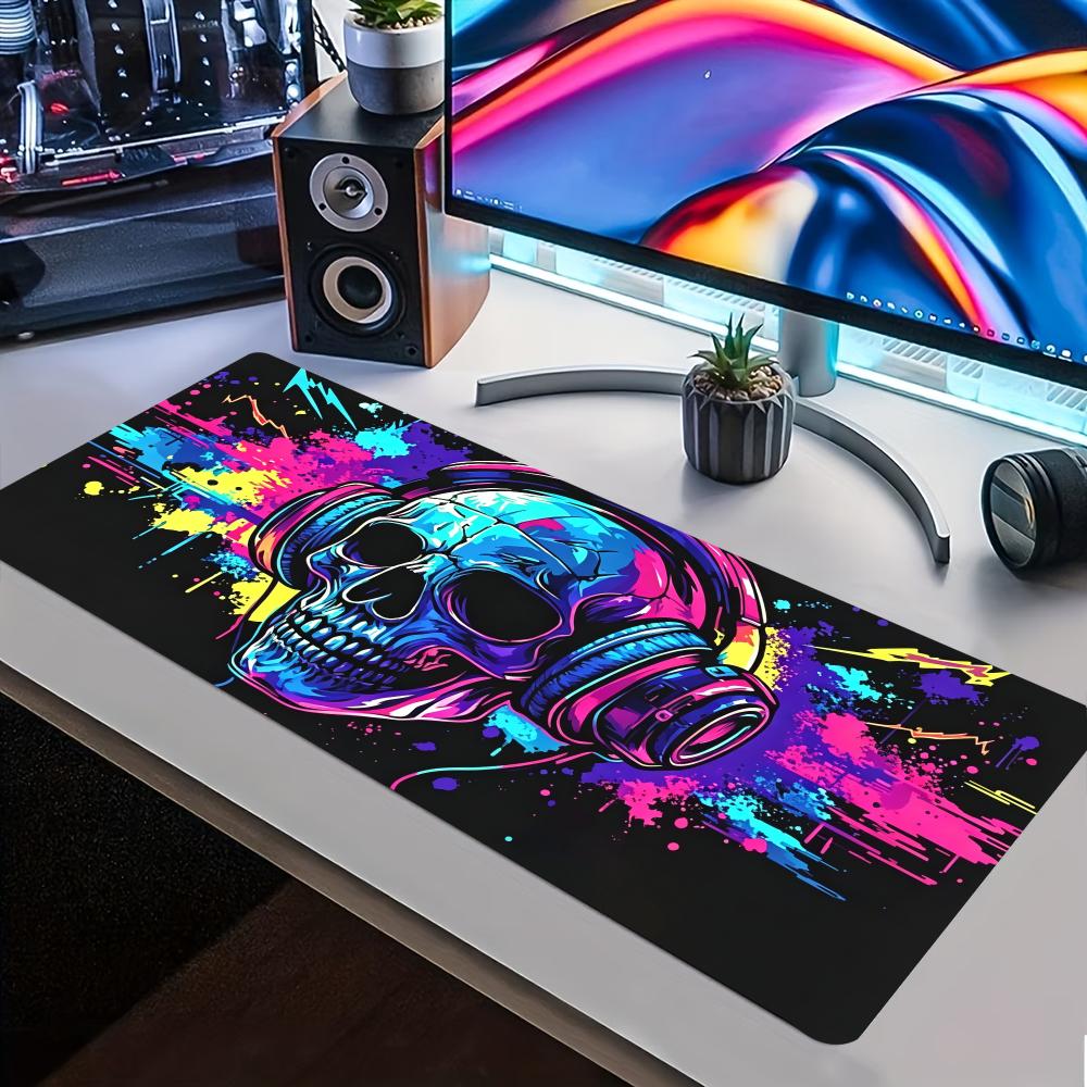 Desk Setup Headphones - Alfombrilla de ratón extendida para juegos