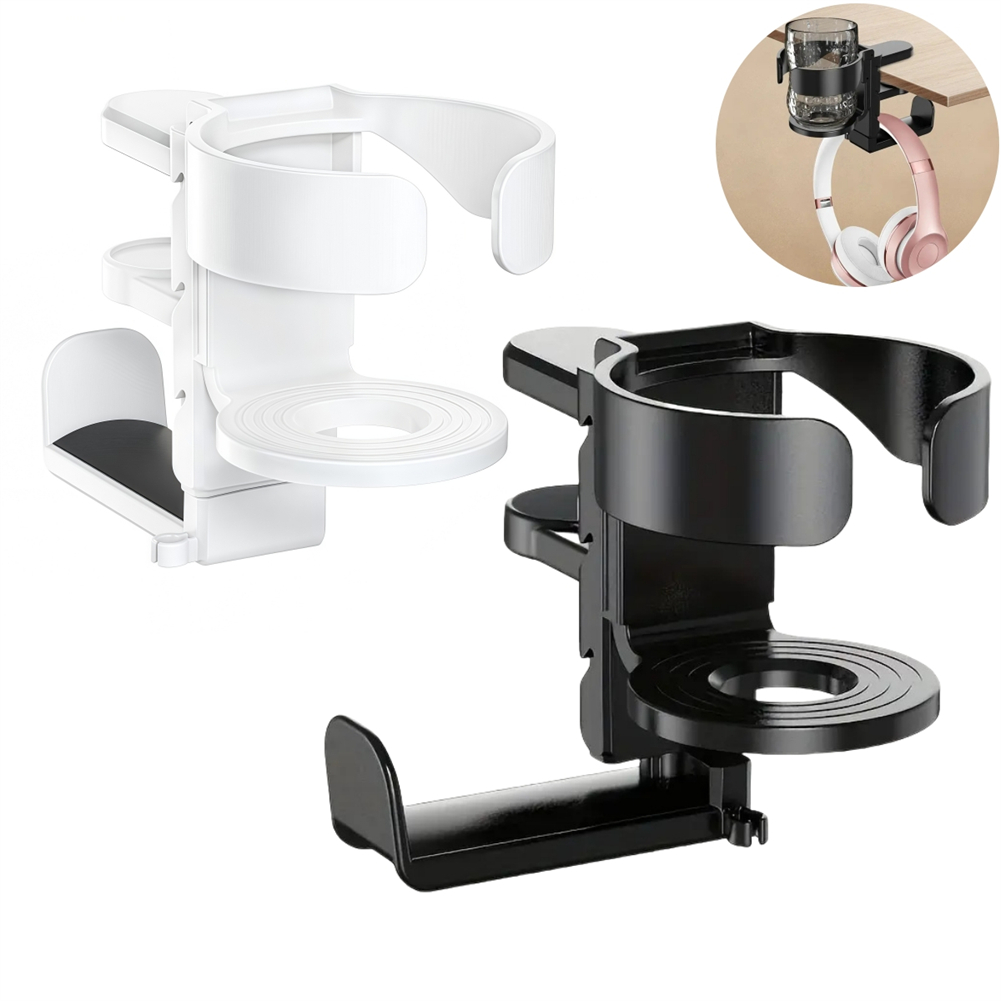 Desk Setup Headphones - Soporte Ajustable para Auriculares y Bebidas