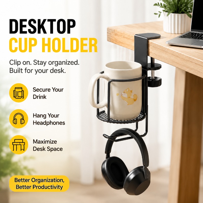 Desk Setup Headphones - Soporte para Tazas y Auriculares 2