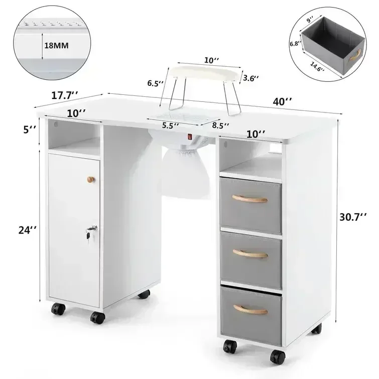 Desk Vanity Setup - -Conjunto De mesas y sillas modernas