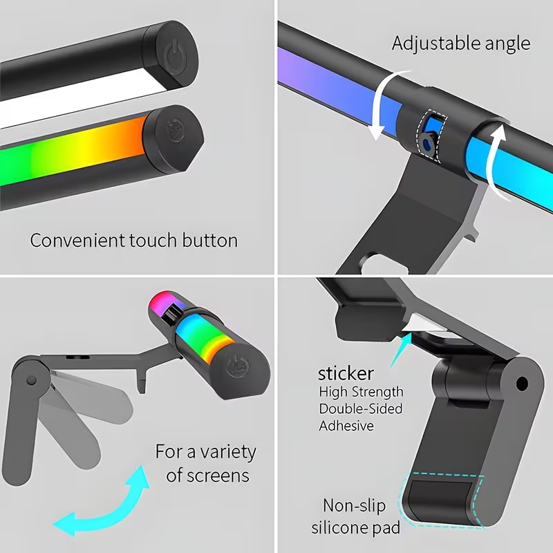Barra de luz RGB para monitor, - Setup Desk Monitor reseña y precio