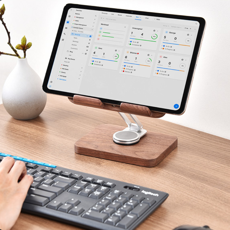 Soporte para iPad de Madera de - Desk Setup Tablet reseña y precio