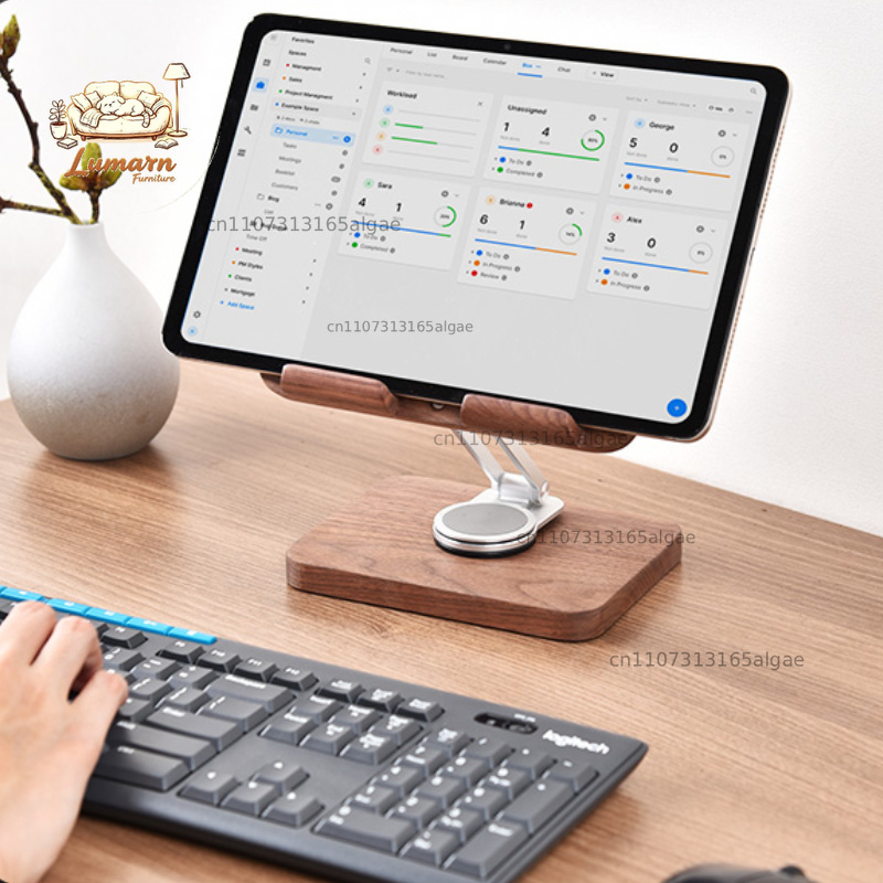 Soporte para iPad de Madera de - Desk Setup Tablet reseña y precio