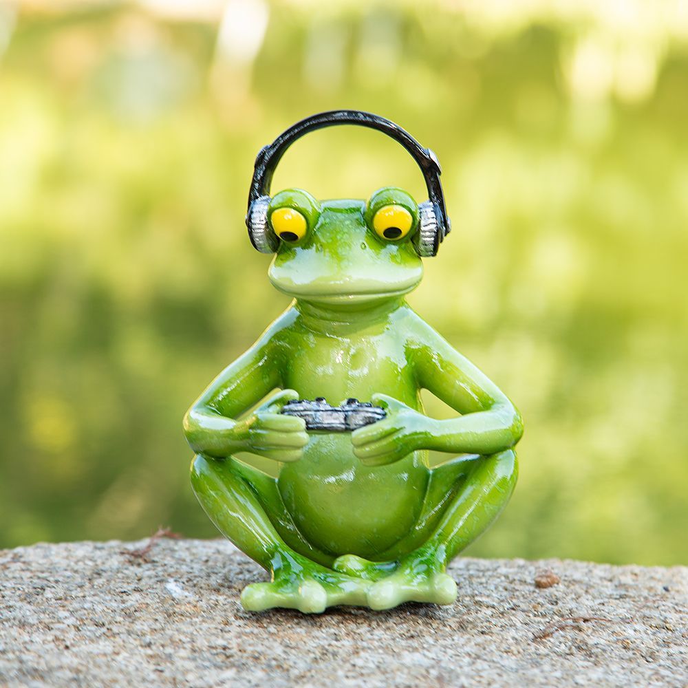 Divertida Estatua de Rana Game - Desk Setup Headphones reseña y precio