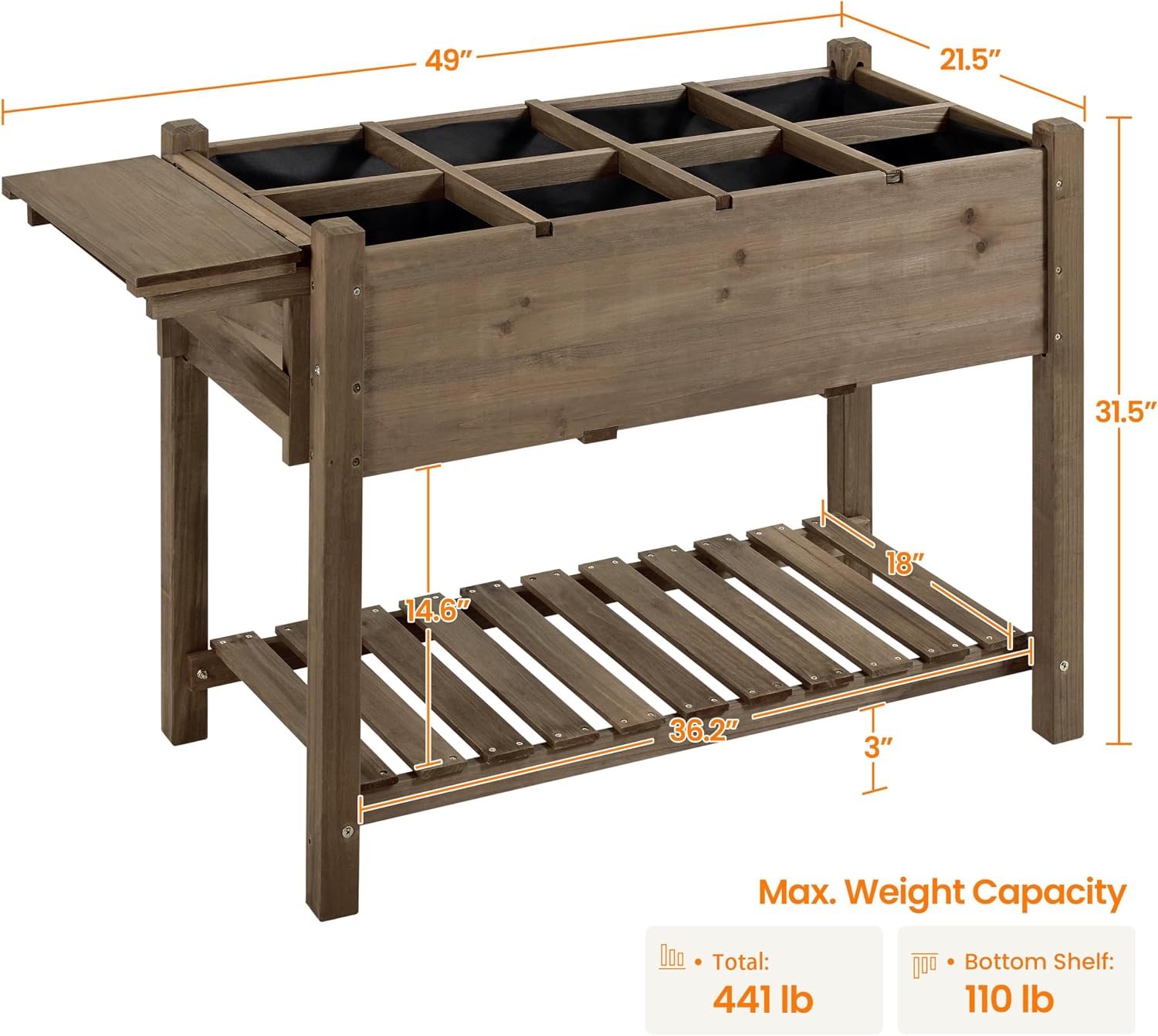 Jardinera de Madera para Hierb - Desk Setup Dark reseña y precio