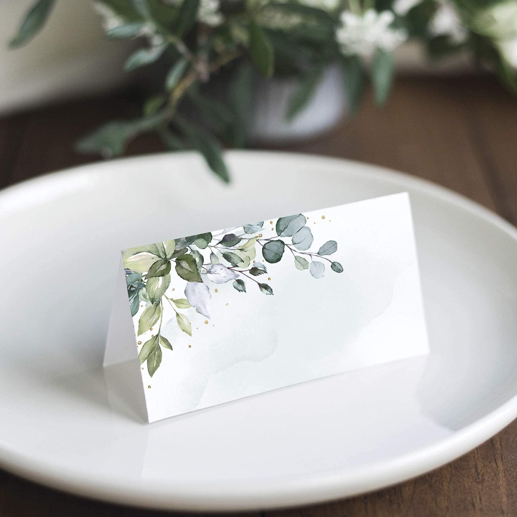 Tarjetas de lugar de boda o fi - Desk Setup Green reseña y precio