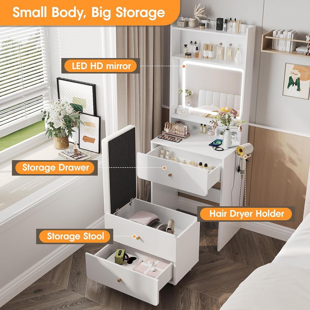 Tocador de Maquillaje con Espe - Desk Setup In Small Bedroom reseña y precio