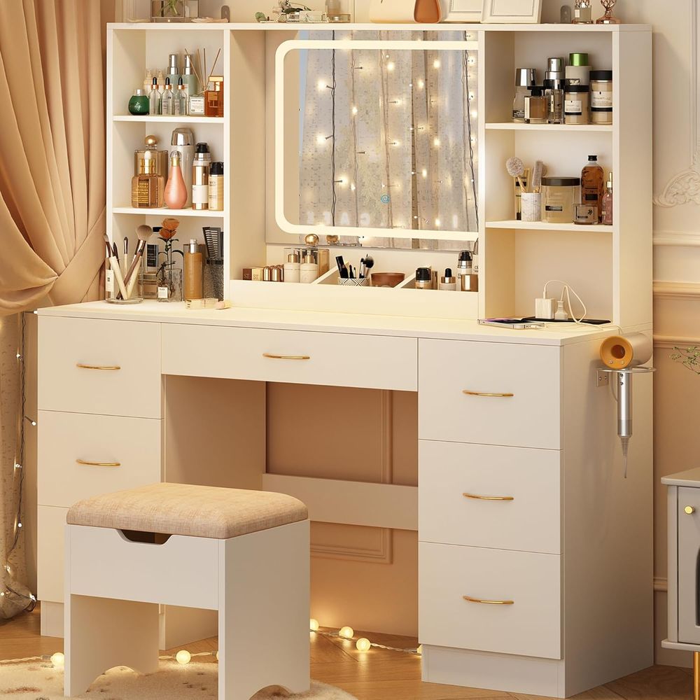 jiteentarou Escritorio de toca - Desk Vanity Setup reseña y precio