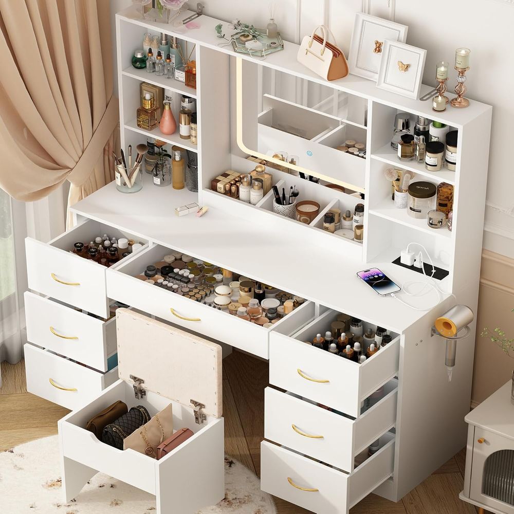 jiteentarou Escritorio de toca - Desk Vanity Setup reseña y precio