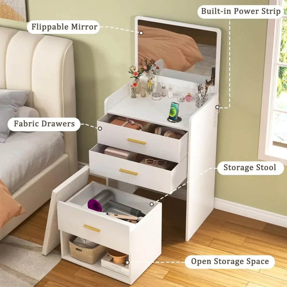 Tocador 3 en 1 con espejo abat - Desk Vanity Setup reseña y precio