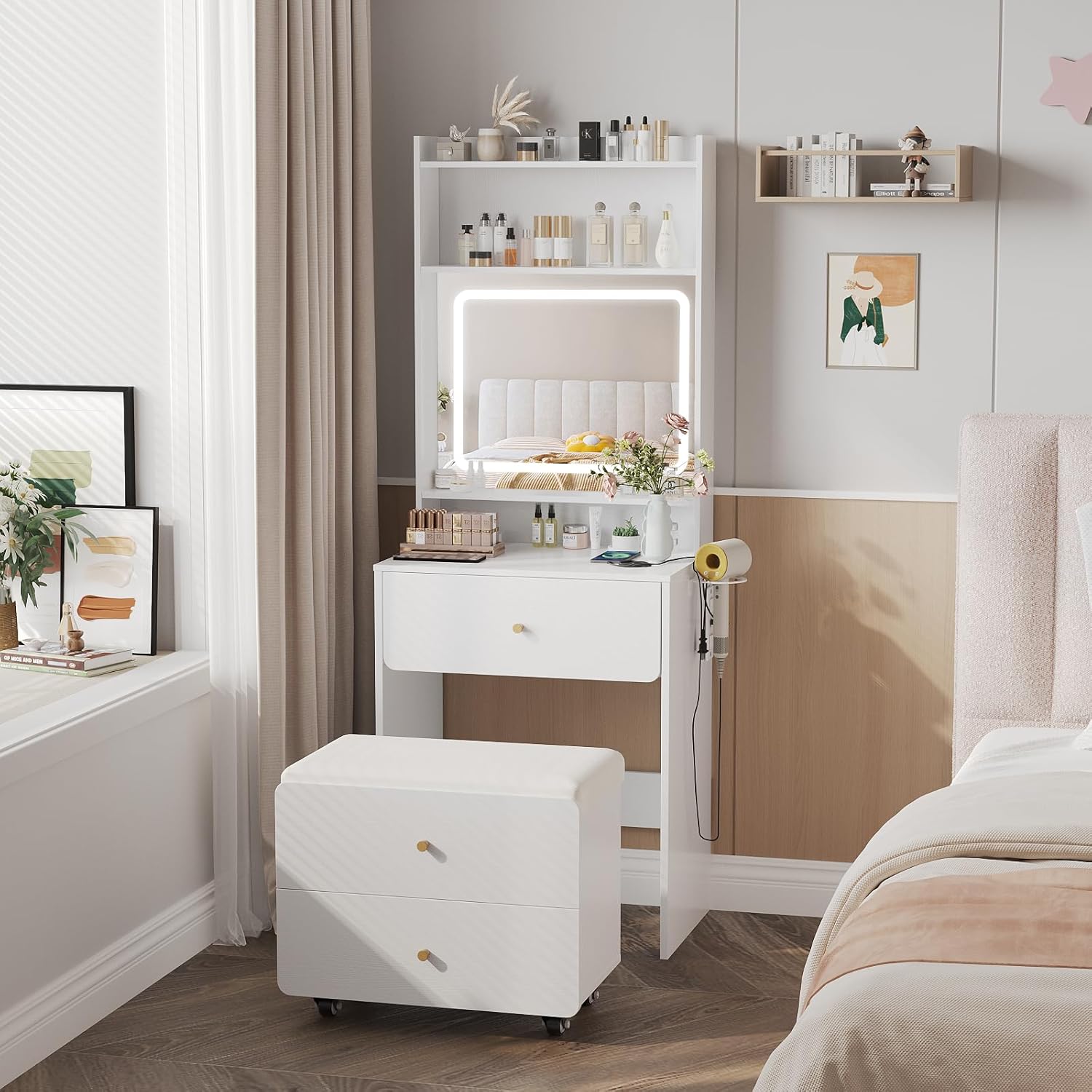 Tocador de Maquillaje con Espe - Desk Setup In Small Bedroom reseña y precio