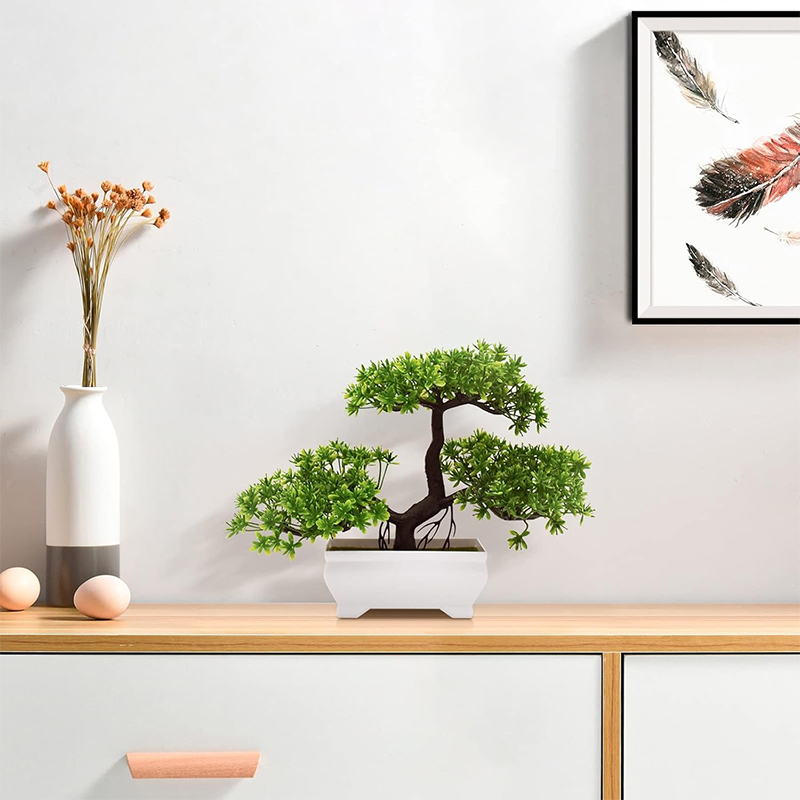 Bonsái Artificial, planta fals - Desk Setup Green reseña y precio