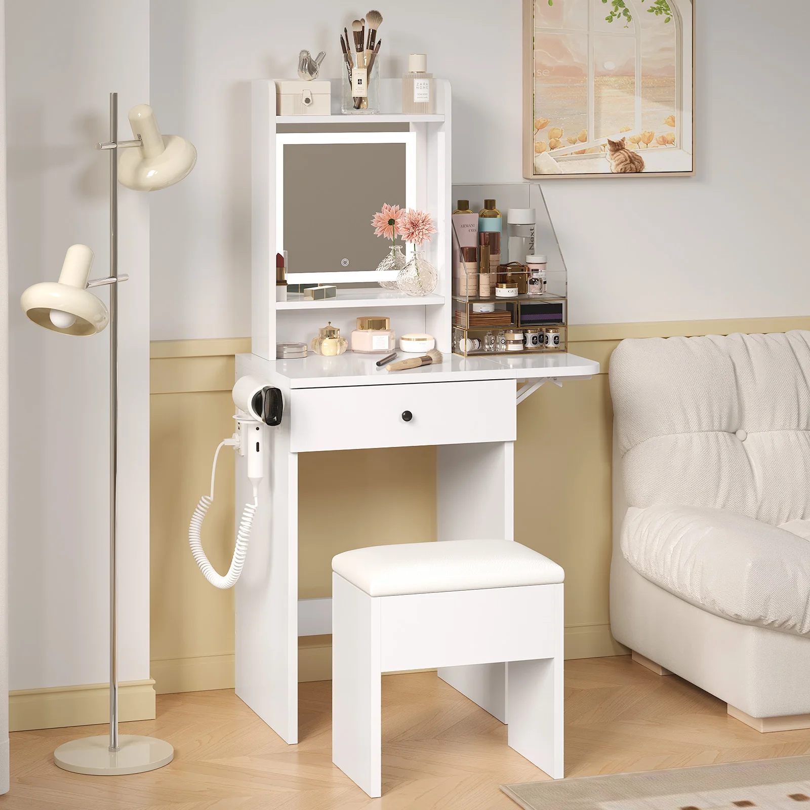 # Escritorio de maquillaje con - Desk Vanity Setup reseña y precio