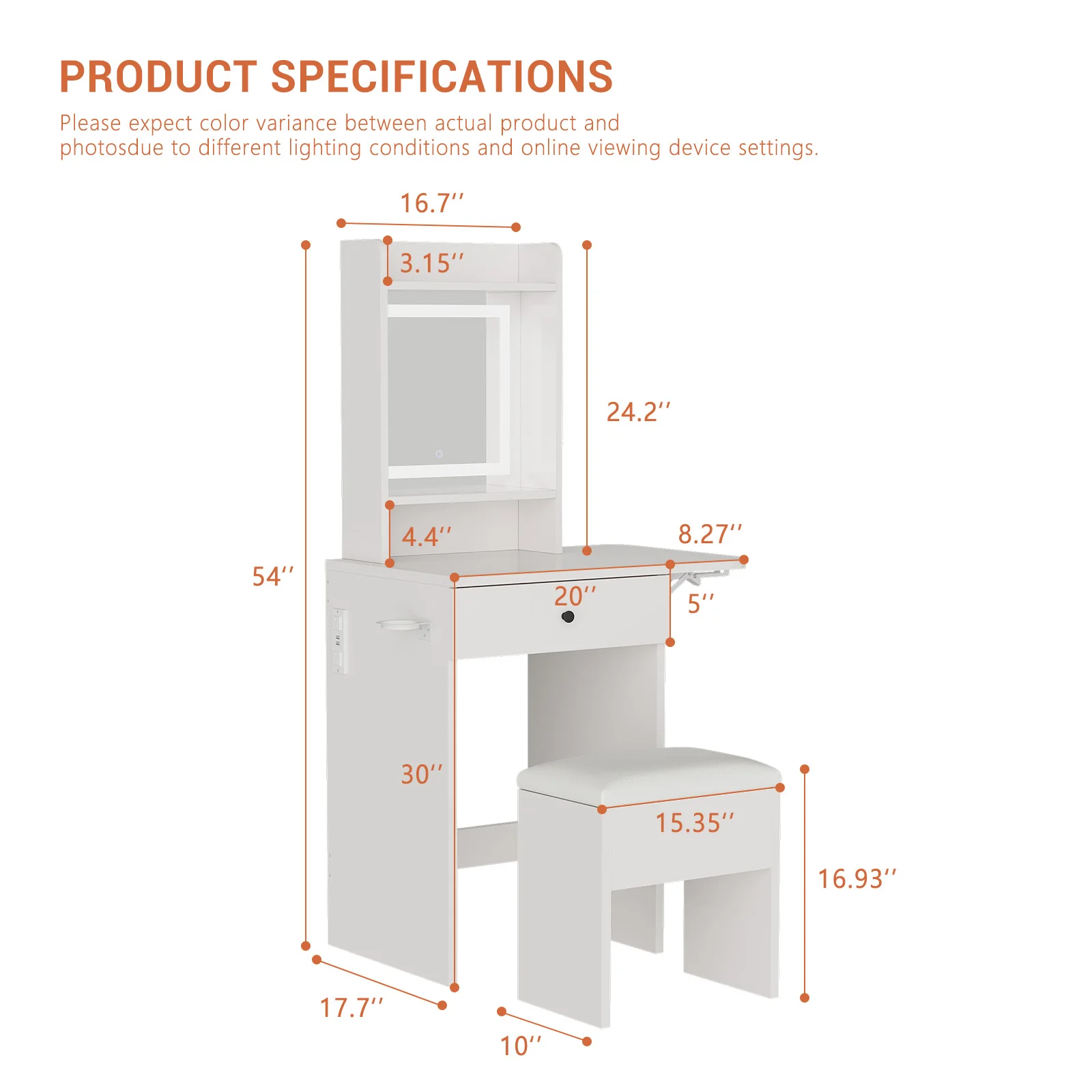# Escritorio de maquillaje con - Desk Vanity Setup reseña y precio