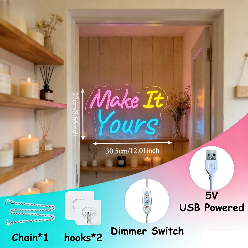 Letrero de Neón LED USB 'Make  - Your Desk Setup reseña y precio