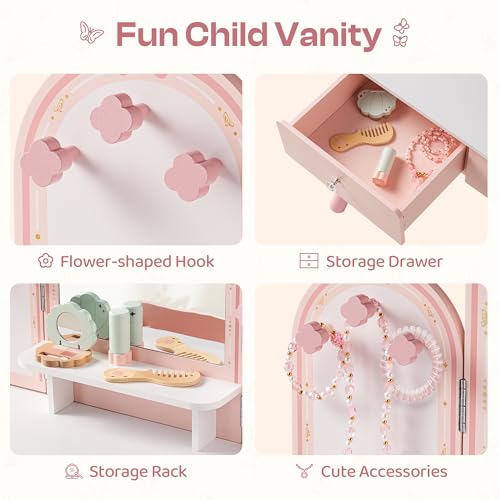 Set de tocador rosa para niñas - Desk Setup In Small Bedroom reseña y precio