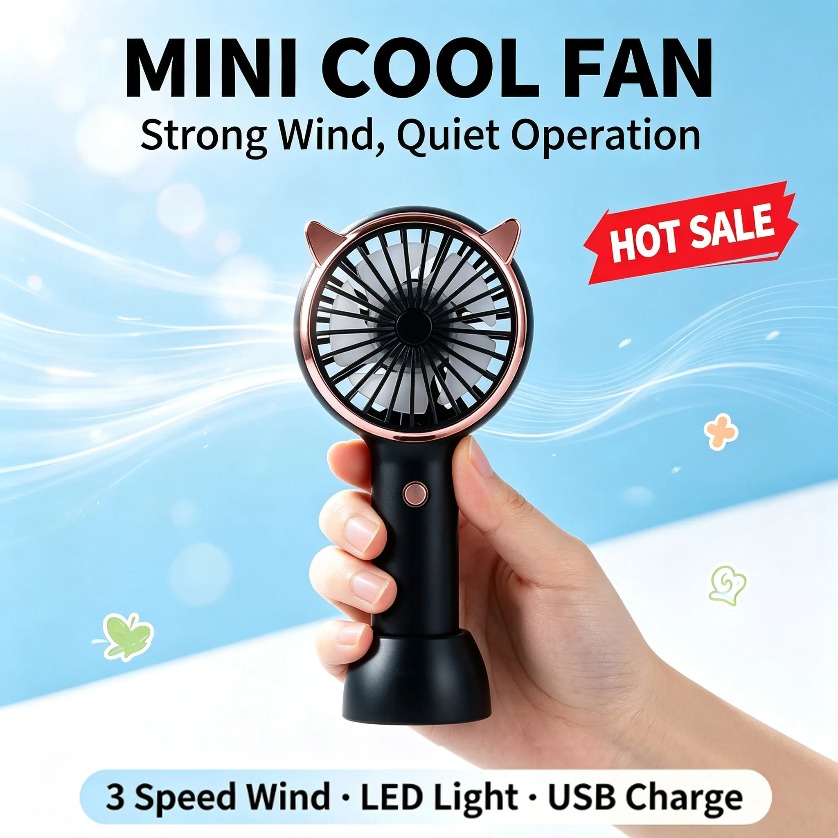 Ventilador de Mano con Orejas  - Led Desk Light Usb reseña y precio