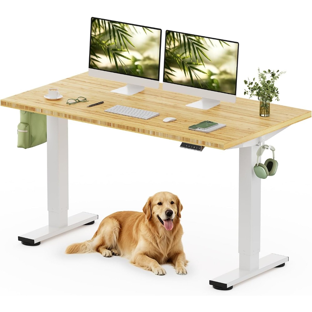 FLEXISPOT Escritorio de bambú  - Setup Desk Monitor reseña y precio
