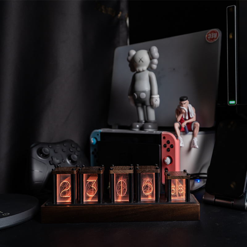 Reloj de tubo Nixie simulado R - Desk Setup Youtube reseña y precio
